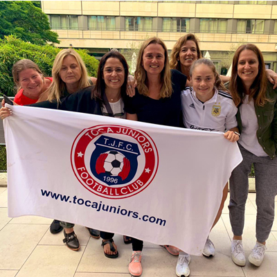 France 2019, Seleccion Argentina, Las Troupers visitando a Estefania Banini